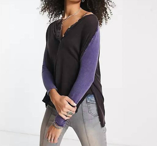 Free People - GRAND SLAM COLOR BLOCK HENLEY TOP