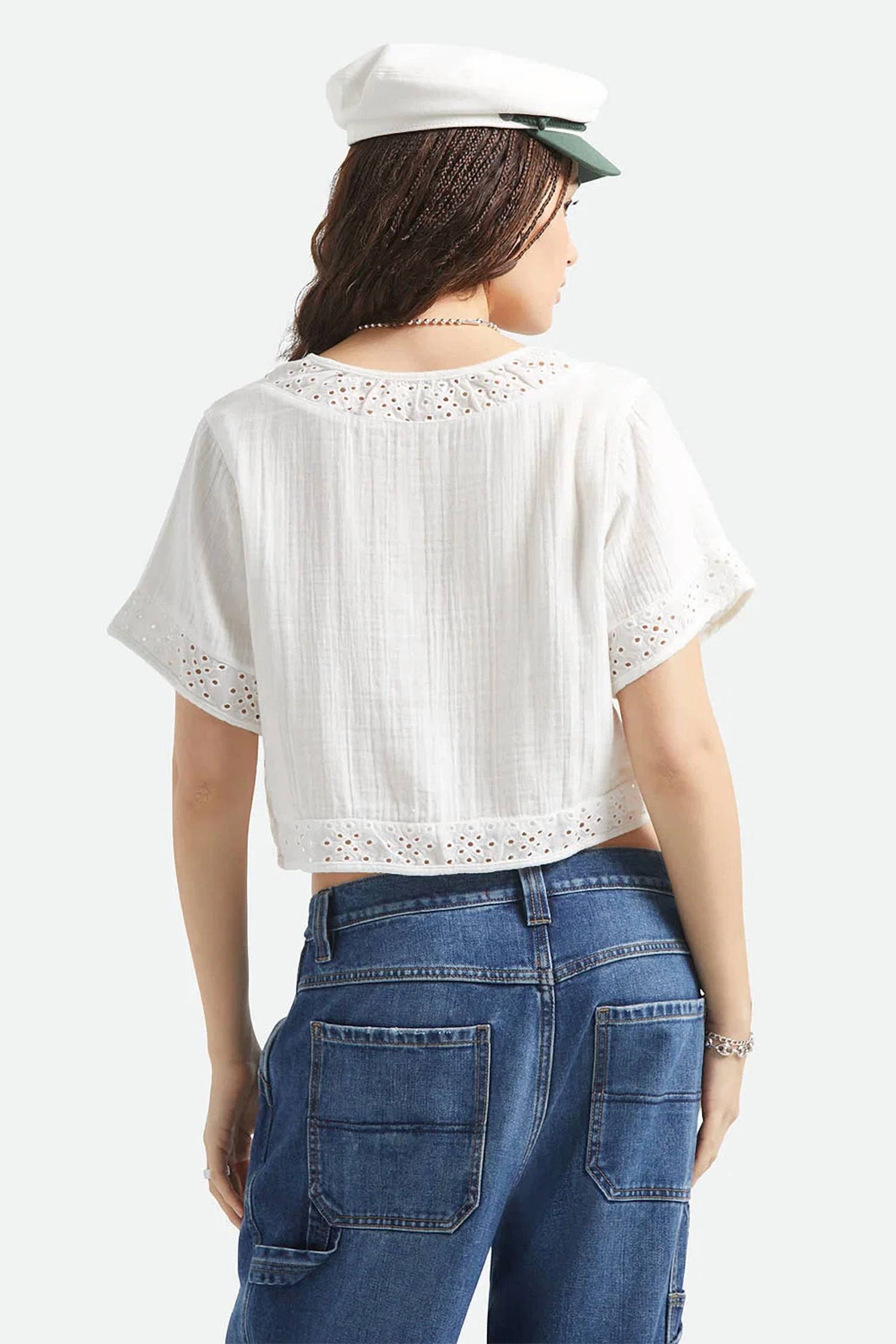Brixton - Seaside Eyelet Top