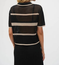 Joseph Ribkoff - Open Stitch Stripe Cover Up Top