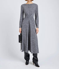 Proenza Schouler White Label Sai Wool Jersey Midi Dress in grey melange - women's dress - view 4