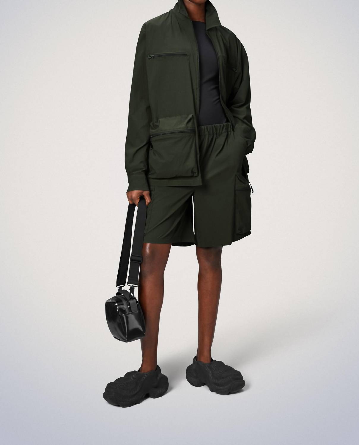 Rains Tomar Shorts in green - women's shorts - alternate view