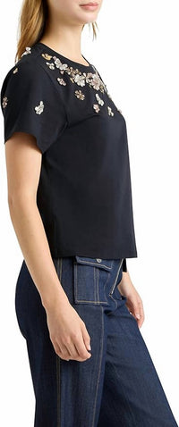 Cinq A Sept - Flower Shrunken Tee