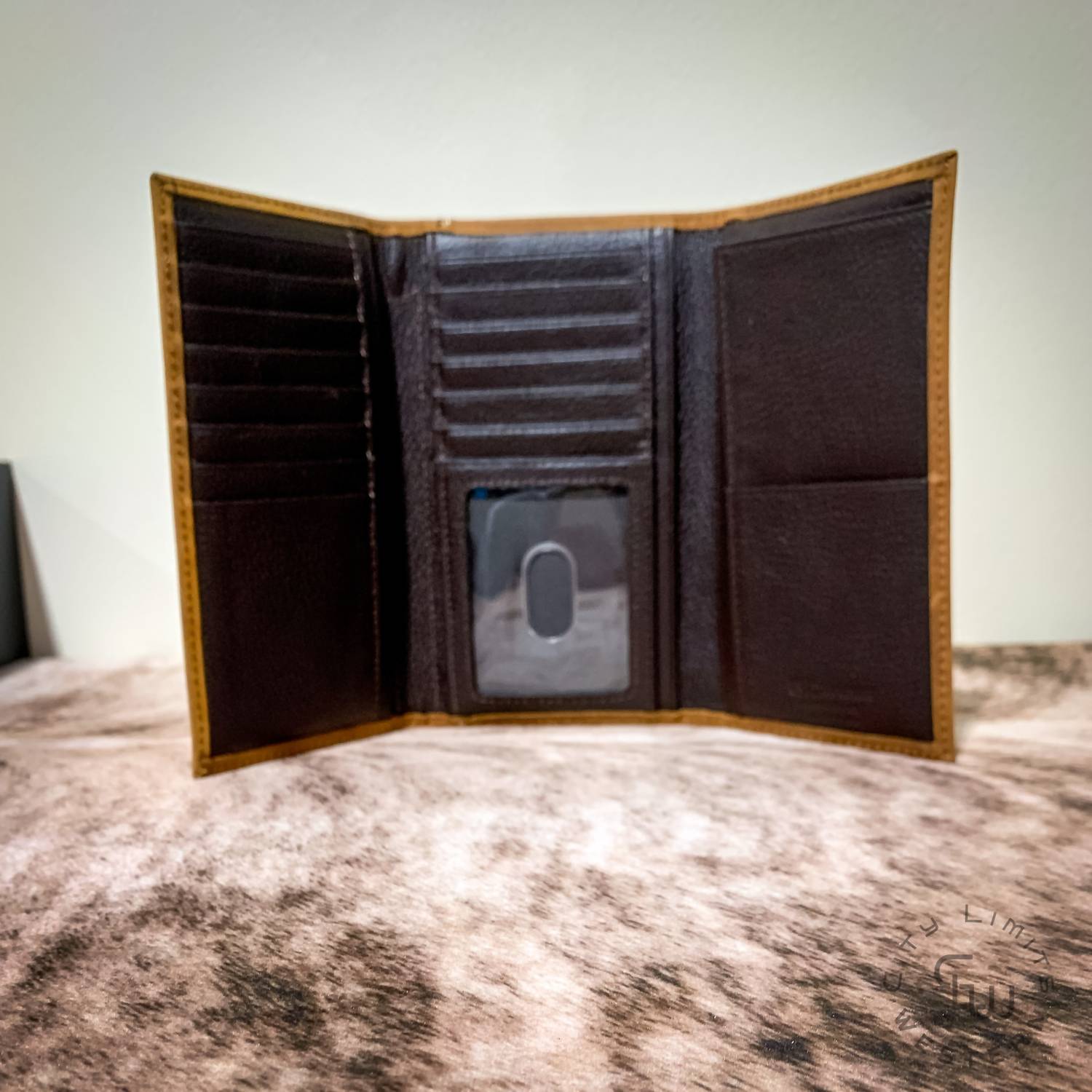 3D - Men's Trifold Rodeo Style Triple Stitch Wallet