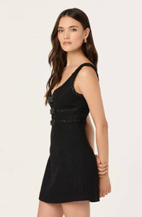 Astr - Maira Tweed Bow Mini Dress