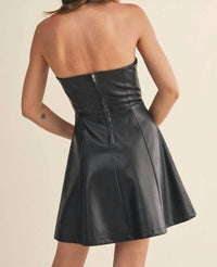 Klesis - Faux Leather Mini Dress