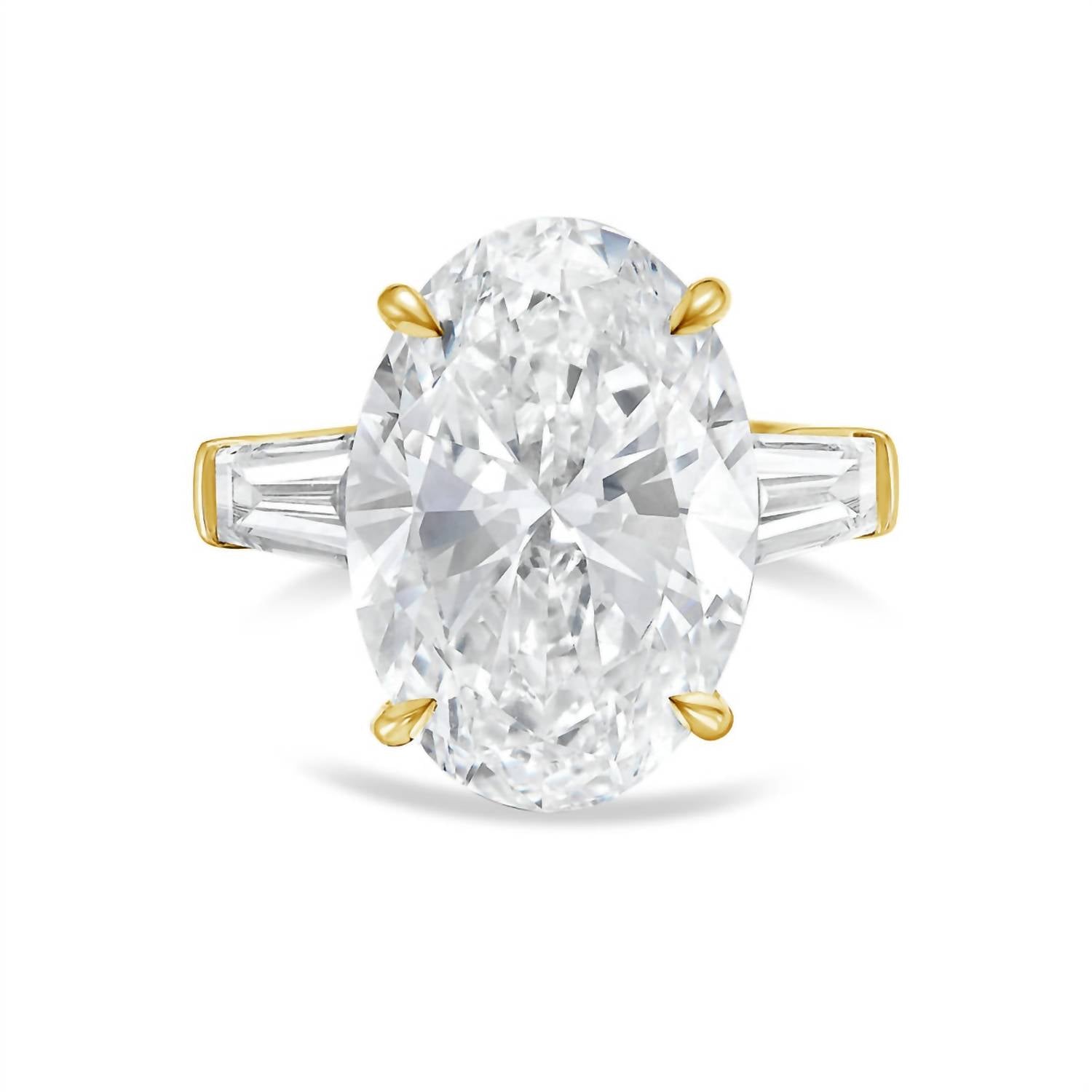 Diana M Jewels - Women's Oval & Baguette Lab-Grown Diamond Ring (10.00 Ct) - Bold