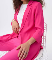 Joseph Ribkoff Danielle Dazzle Longline Blazer in pink - women's jacket - view 5