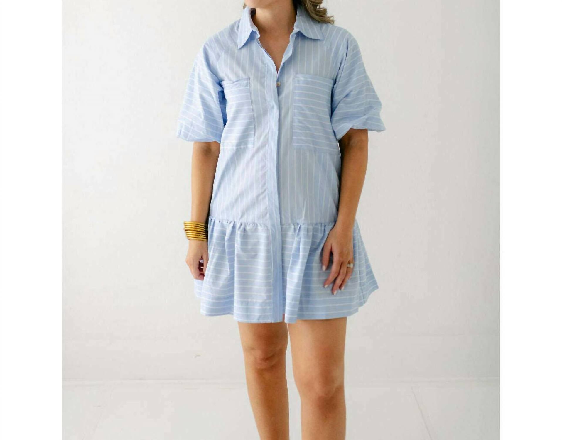 Karlie - Stripe Poplin Ana Pocket Dress