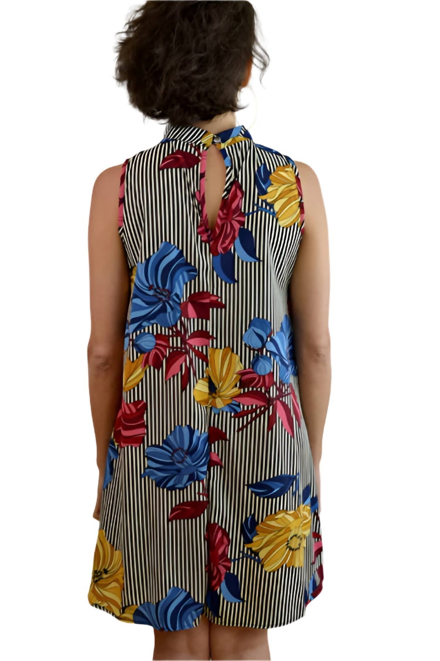 Sun & Moon - Floral Choker Sleeveless Mini Dress