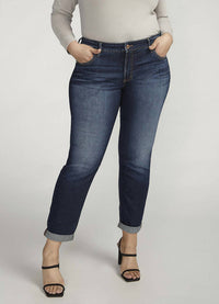 Silver Jeans Co Boyfriend Mid Rise Jeans - Plus in indigo - women's jeans