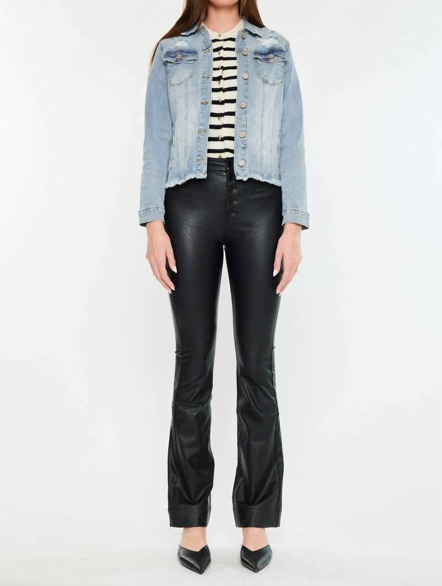 Kancan - Wilson Open Pack Frayed Hem Trucker Jacket