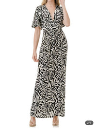 Ariella - Flutter Sleeve Maxi Dress