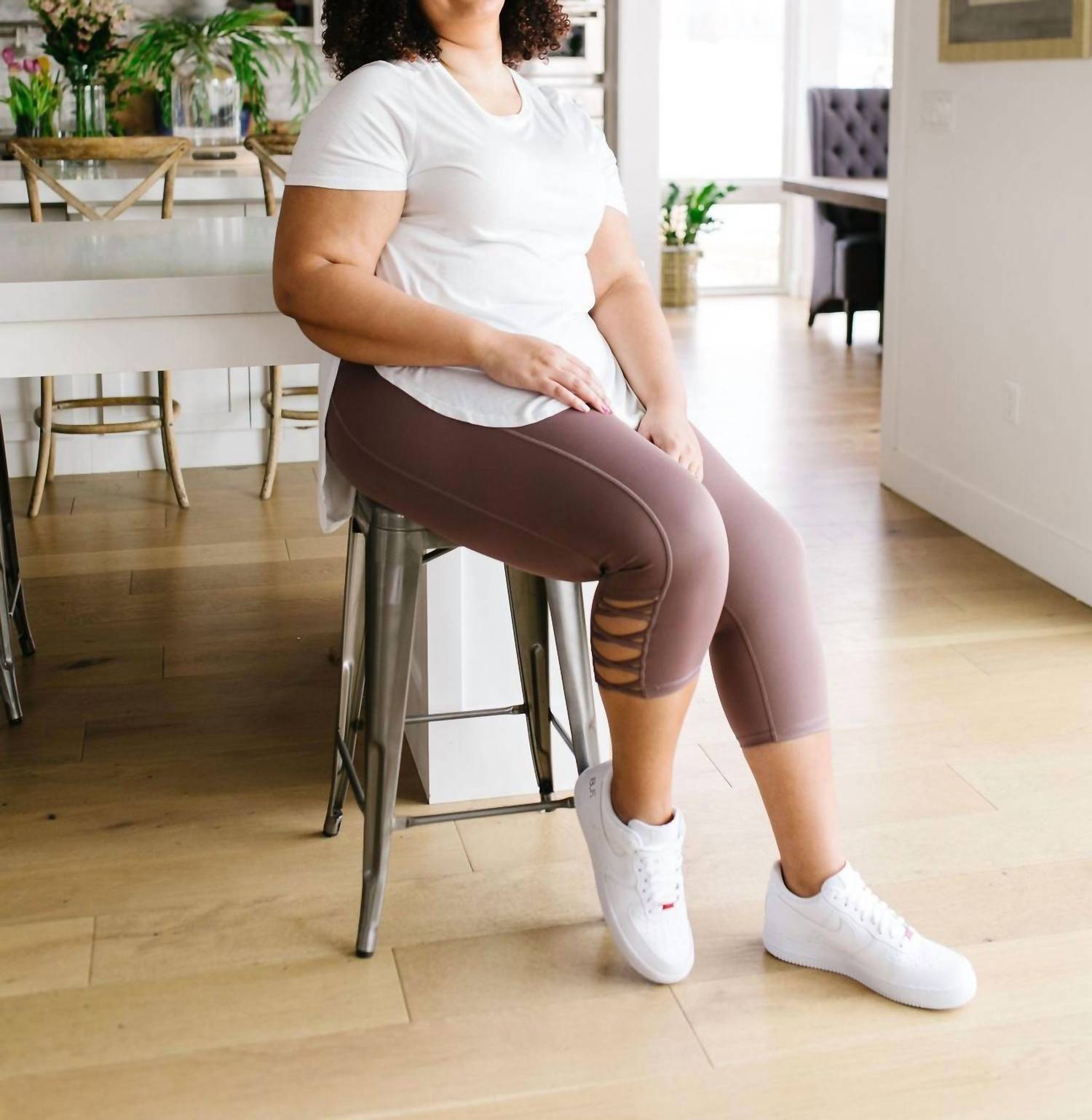 Mono B - Split Hem Athleisure Top