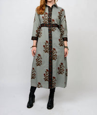 Ivy Jane - Double Button Bordered Maxi Dress