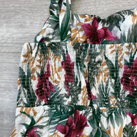 Kori - Women's Tropical Printed Ruffle Wrap Mini Dress