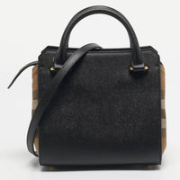 Burberry - Women's Banwell Mini Leather Check Tote Bag