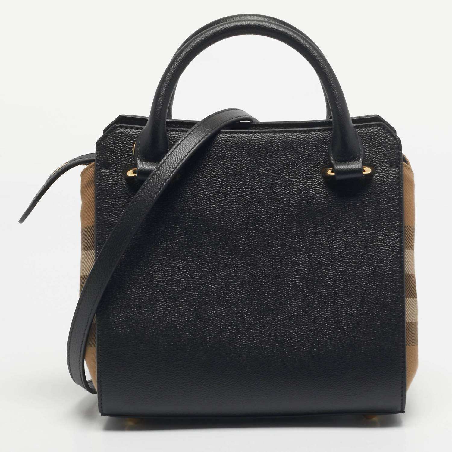 Burberry - Women's Banwell Mini Leather Check Tote Bag