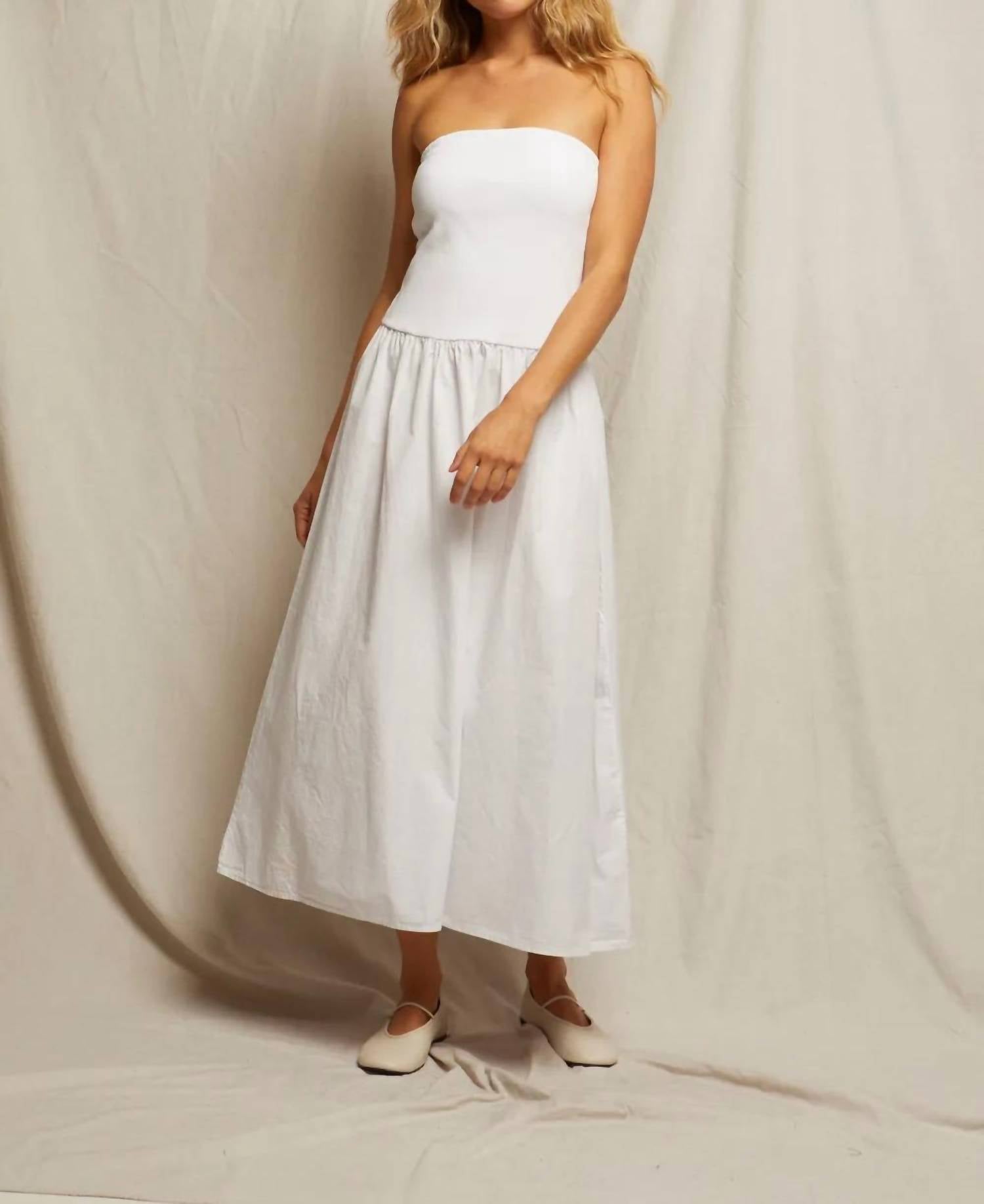 Perfectwhitetee - Kai Woven Strapless Dress