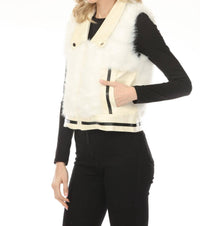 Metric Knits - Faux Fur Zip Up Vest