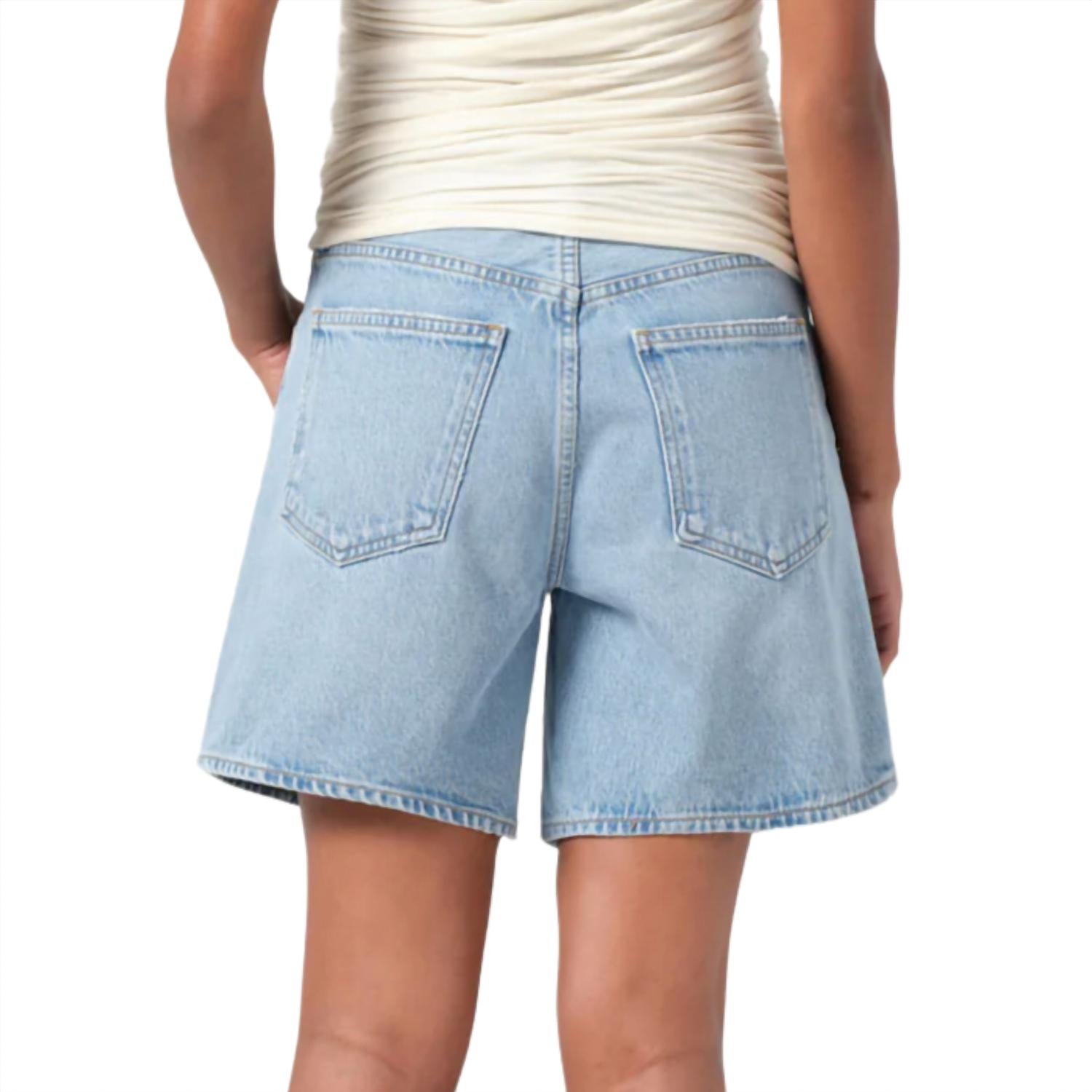 AGOLDE Women's Dame Short in coax - women's shorts - detail view