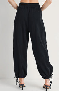 Bluivy - Gauzy Harem Drawstring Pants