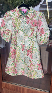 Sincerely Ours Shannon Dress in garden gala jacquard - women's dress - detail view
