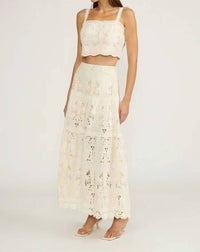 Lucy Paris - Ariel Crochet Lace Crop Top