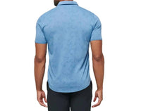 TravisMathew Warmer Tides Scoop Polo Shirt in coronet - men's shirt - alternate view