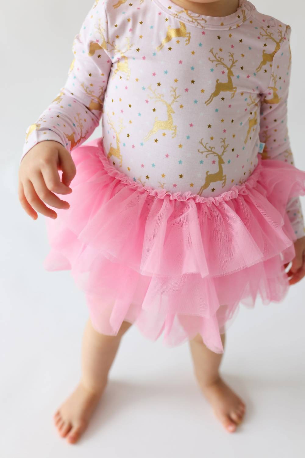 Posh Peanut - Long Sleeve Tulle Skirt Bodysuit