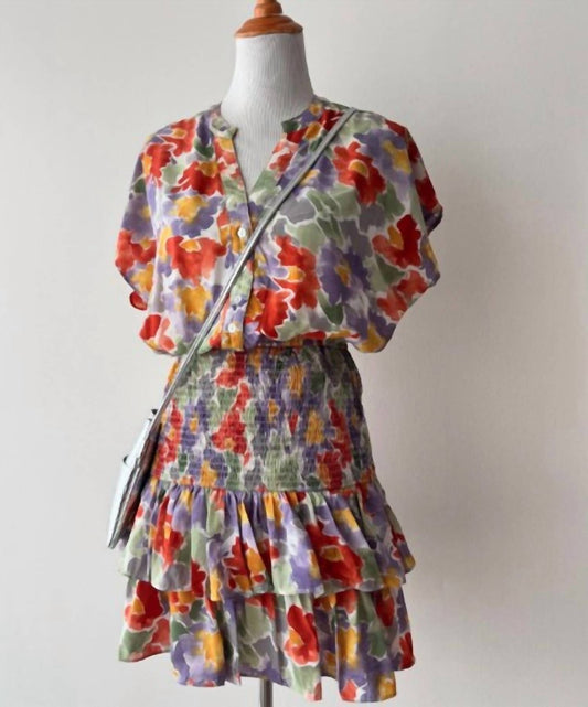 Entro - Entro Floral Smocked Waist Dress