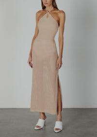 Enza Costa - Stretch Silk Knit Keyhole Halter Bodysuit