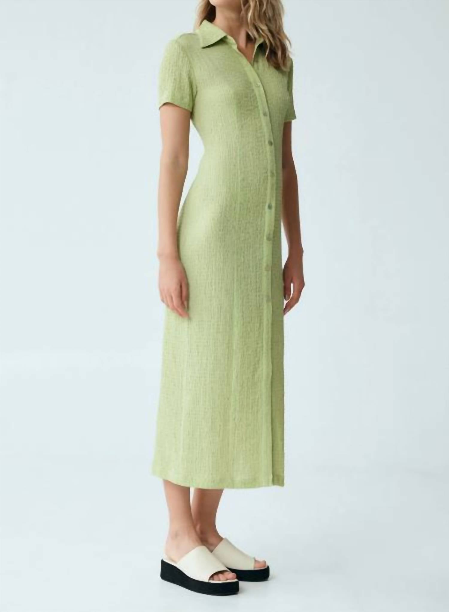 Third Form - Waffle Midi Shirt Midi Dress
