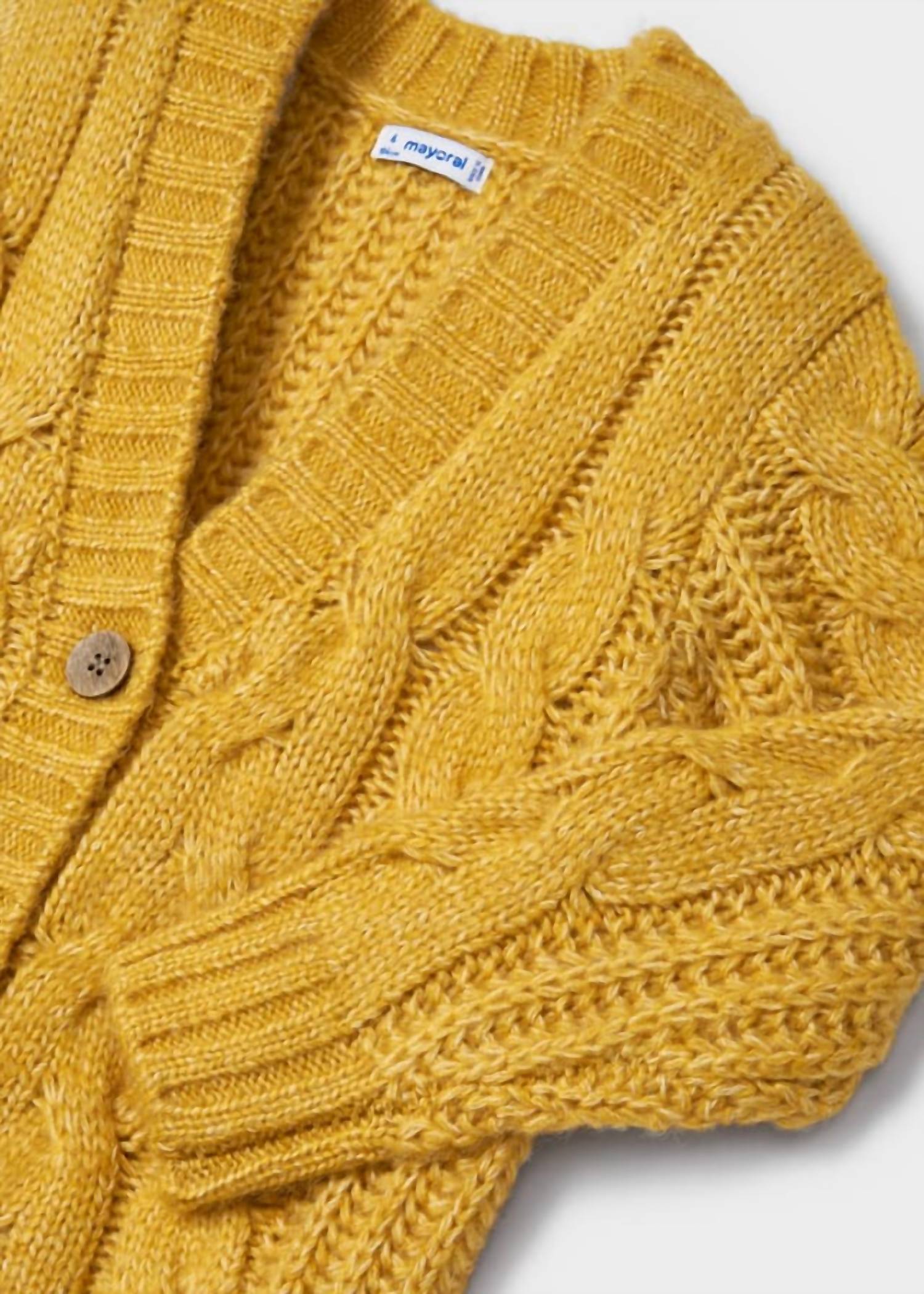 Mayoral - Honey Braided Knit Cardigan