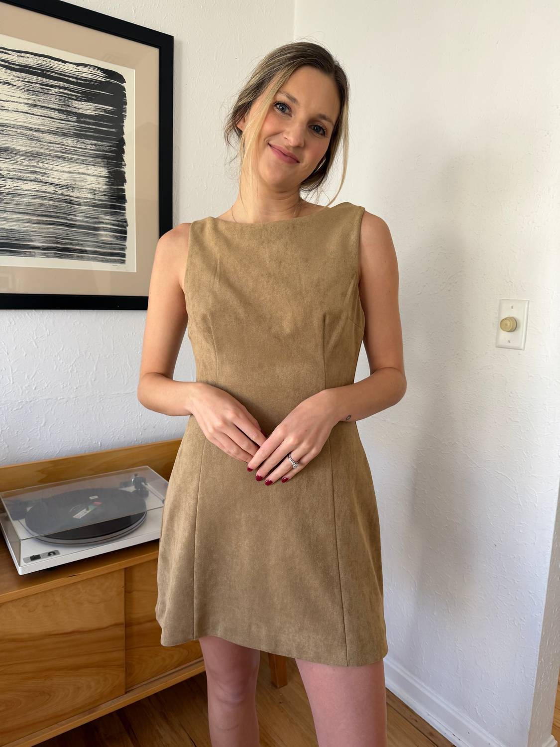 Sofie The Label - Kiara Suede High Neck Mini Dress