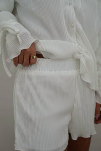 Waverles - Sloane Pleated Tie Top And Shorts Set