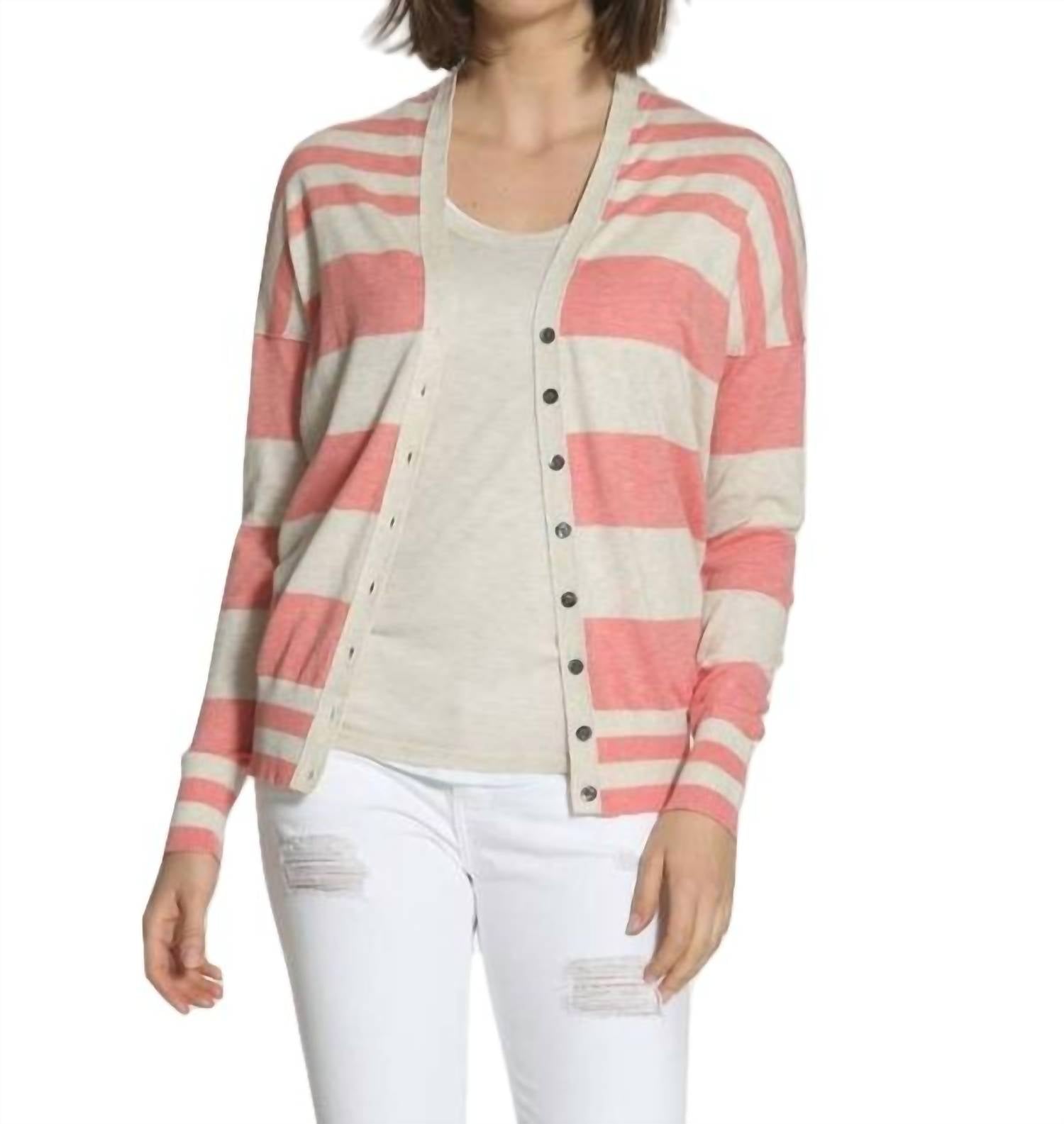 Striped Cotton Cardigan