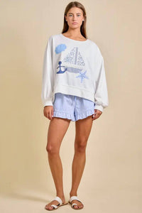 Main Strip - Sailboat Patchwork Sweatshirt