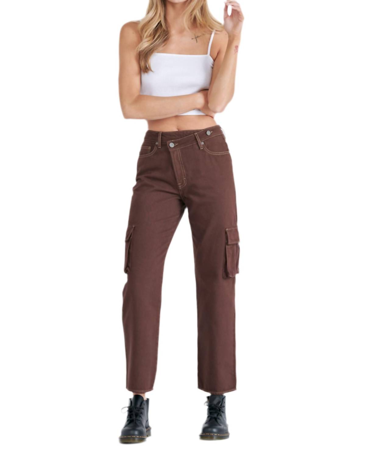 Hidden - High Rise Straight Cargo Pants