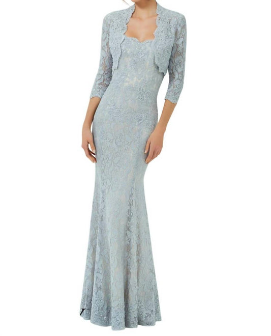 Mgny - Lace Dress With Long Sleeve Jacket