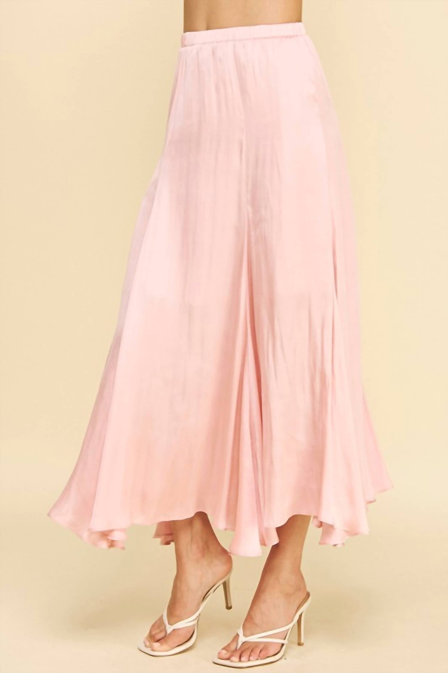 Pinch - Woven Satin Midi Skirt