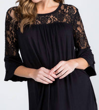 P & Rose - Lace And Ruffle Tiered Sleeve Blouse