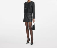 Self-Portrait - Leather Mini Skirt