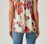 Andree By Unit - Floral Cap Sleeve Blouse