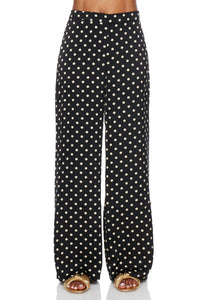 LUCY PARIS Rue Pant in black cream - women's pants