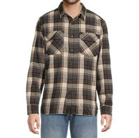 PENDLETON Burnside Flannel Shirt in natural charcoal plaid - men's shirt