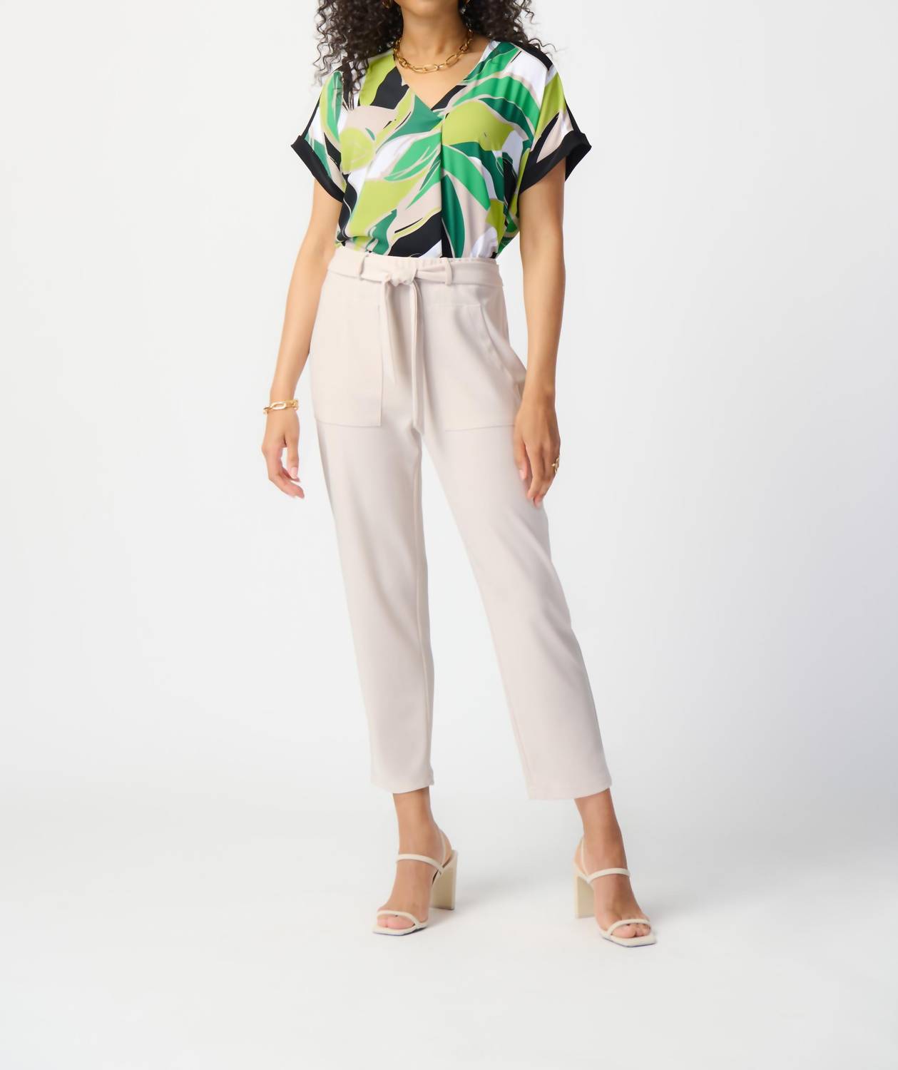 Joseph Ribkoff - Leaf Print Slip-on Top