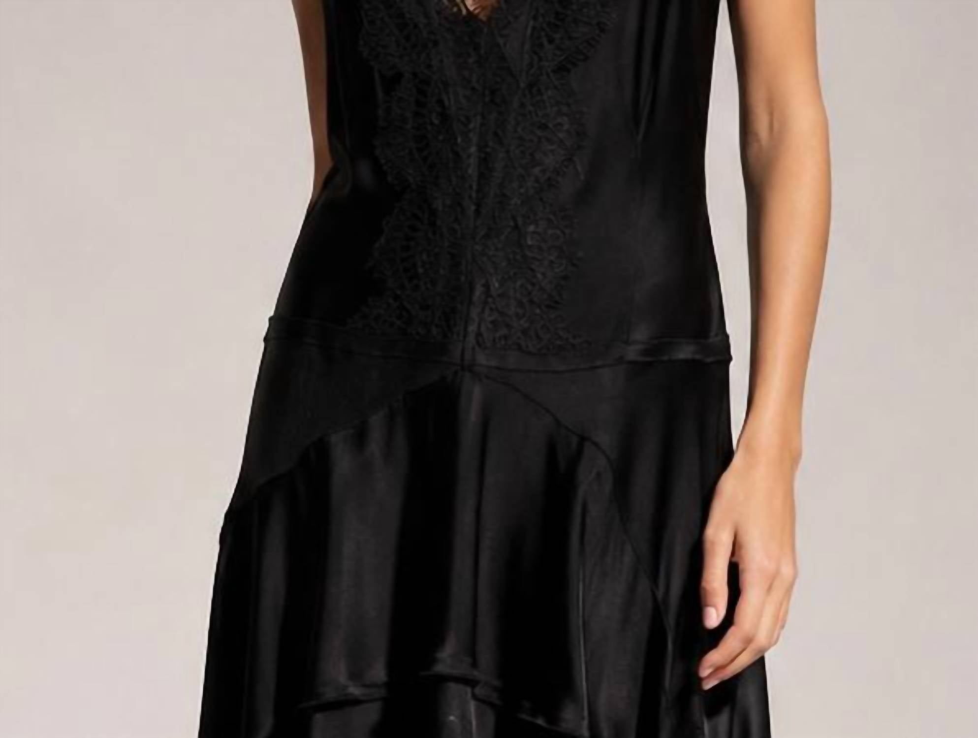 Victoria Beckham - Pre-loved Asymmetric Lace Trim Mini Dress