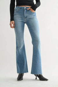 Just Black Denim - Mid Rise Straight Bootcut Jean