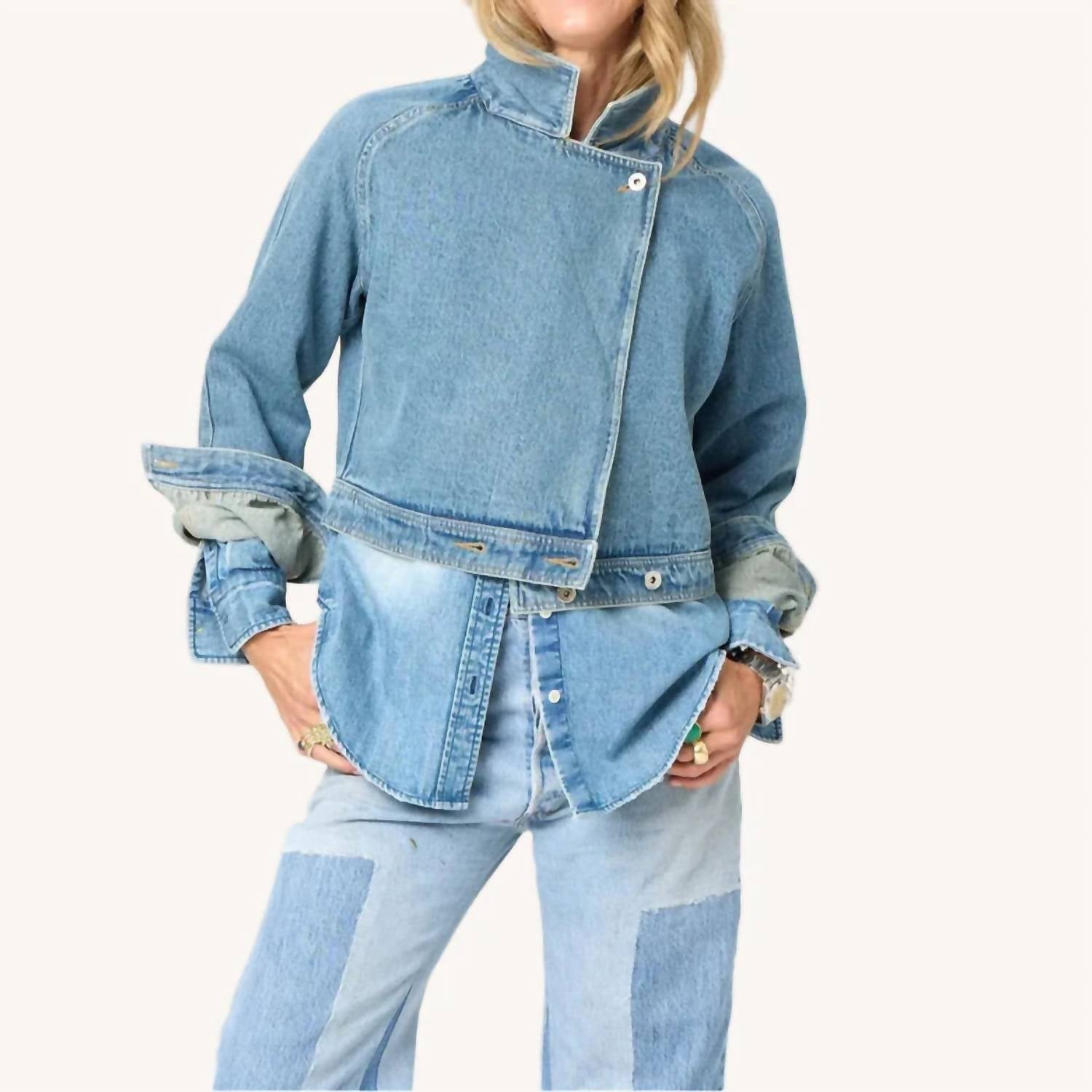 KERRI ROSENTHAL True Denim Jacket in blue - women's jacket
