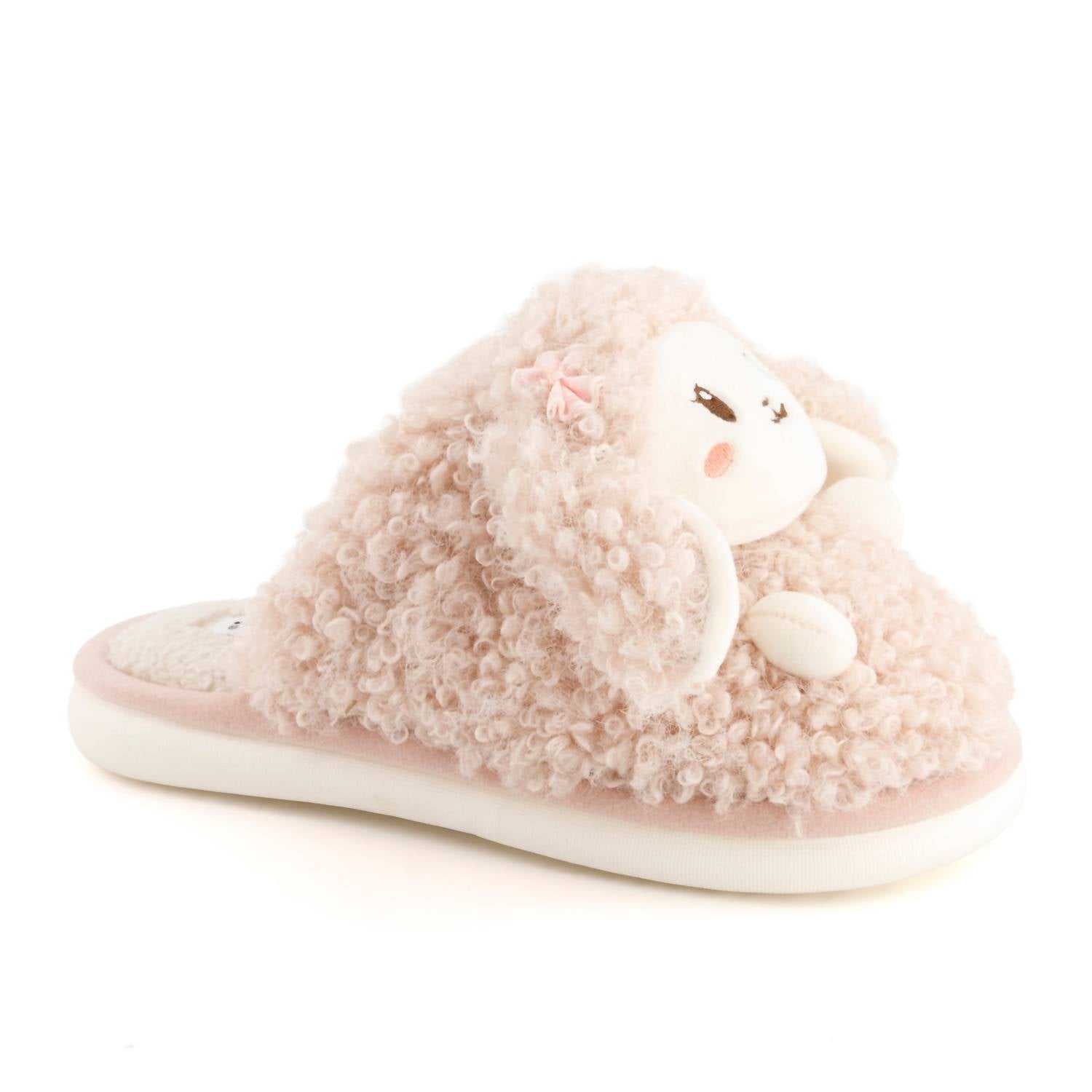Andrea Women’s Cozy Bunny Slippers With Plush Faux Fur in pink - women's shoe